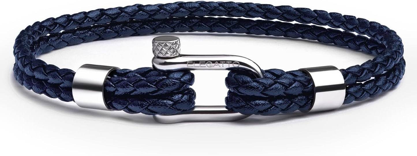 Elegatto Helix Premium Leather Bracelet for Men