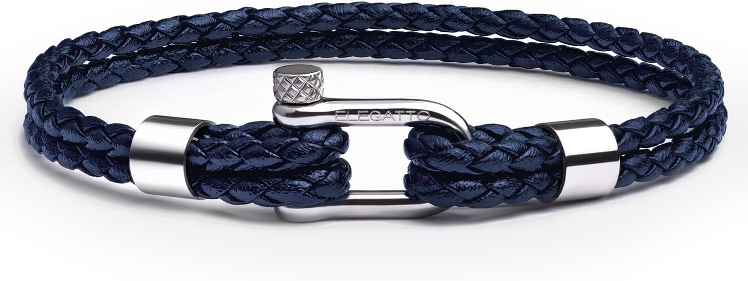 Elegatto Helix Premium Leather Bracelet for Men