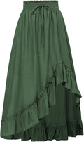 Scarlet Darkness Renaissance Midi Skirt Asymmetrical Ruffle - Romantic