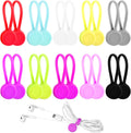 Magnetic Cable Ties 10 Pack 4.3 in Reusable Silicone - Tidy Cables