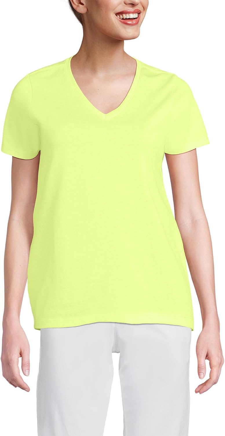 Relaxed Supima Cotton V-Neck T-Shirt for Women - Comfort & Style