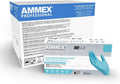 Ammex Blue Nitrile Disposable Exam-Grade Gloves 3 Mil - Lightweight