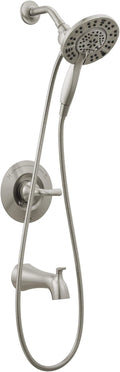 Delta Arvo 14 Series Brushed Nickel Bathtub Shower Faucet Set - Dual