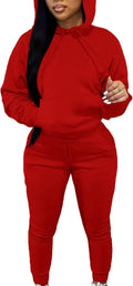 Womens 2 Piece Sweatsuit Hoodie and Jogger Set - Cozy Fit
