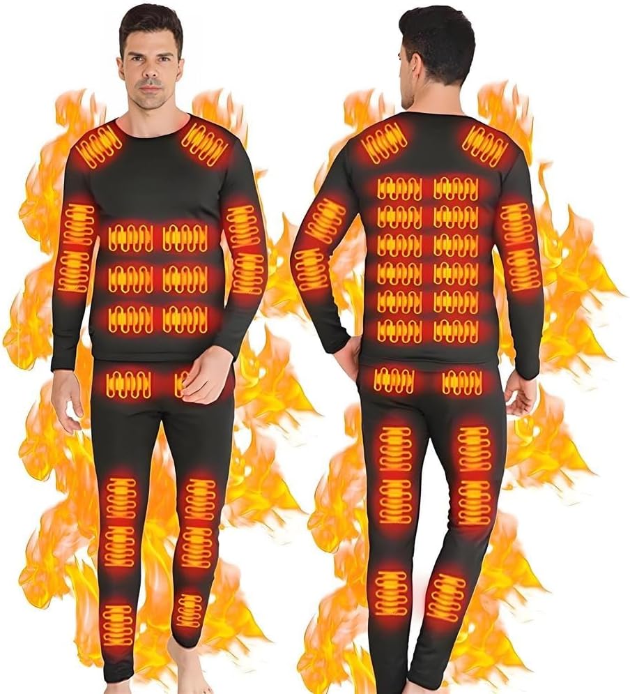 Heated Thermal Underwear Set for Men and Women with USB Control