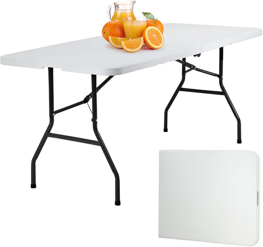 Portable 6ft Folding Table - Ideal for Parties & Camping