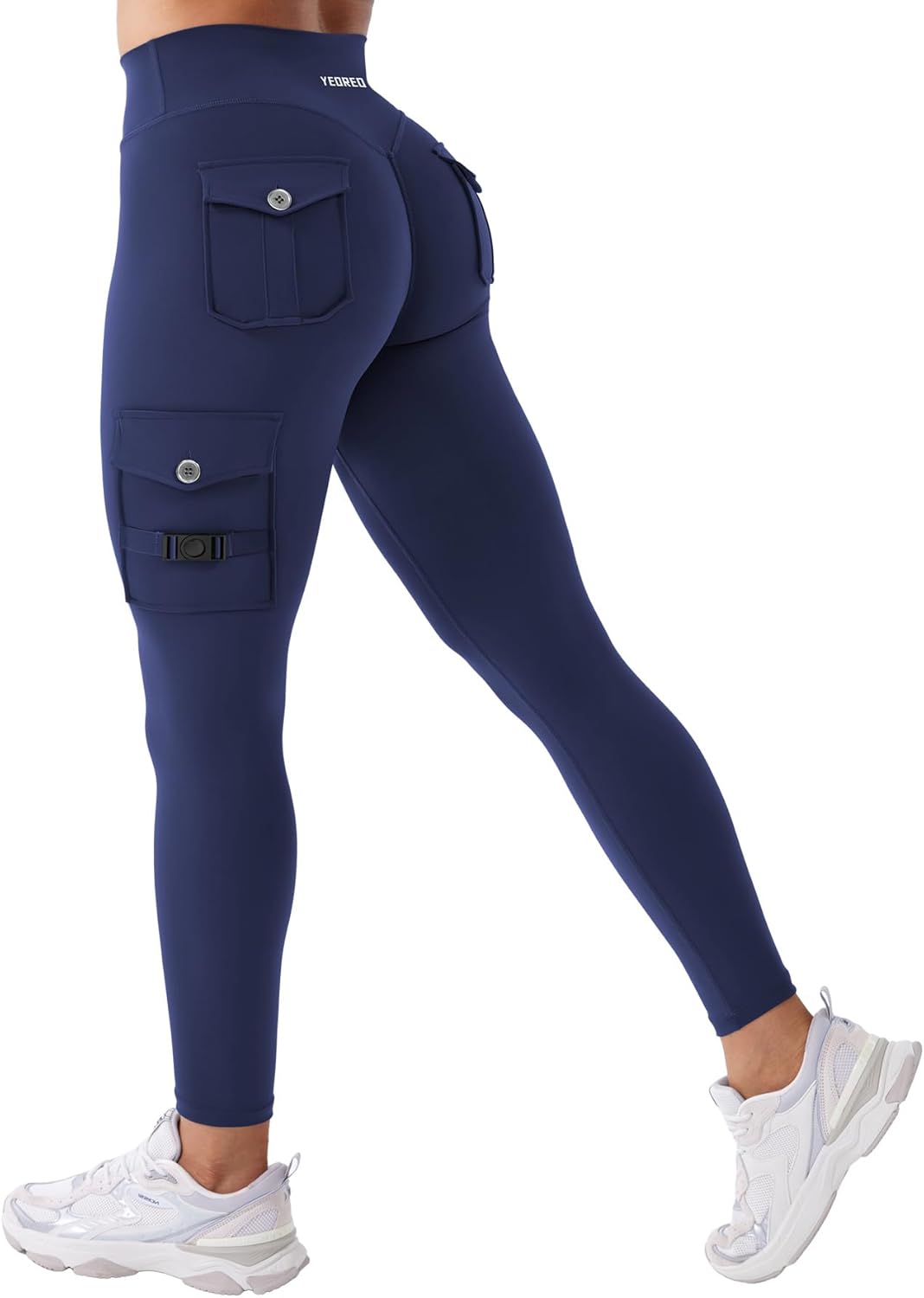YEOREO CoreFlex Workout Cargo Leggings for Women with Pockets