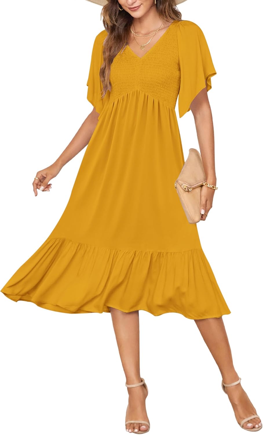 AUSELILY Women's Summer Empire Waist Dress for Every Occasion