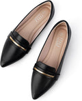 Womens Pointed Toe Flats Loafers - Cushioned Comfort for All Day