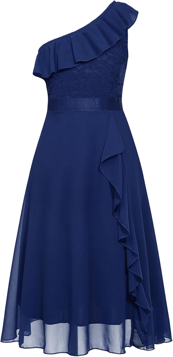 Girls Floral Lace Dress for Easter and Special Occasions