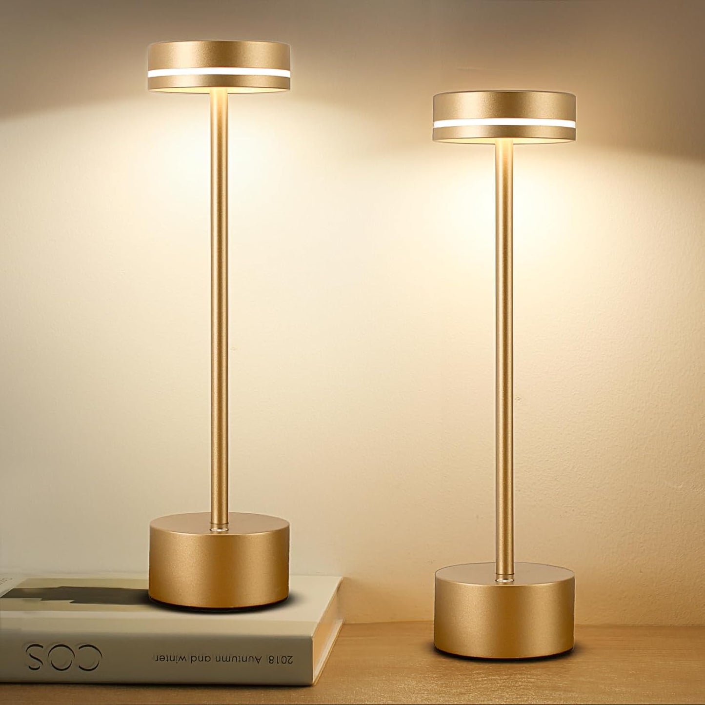 Cordless Table Lamp Rechargeable with Touch Control & Dimming