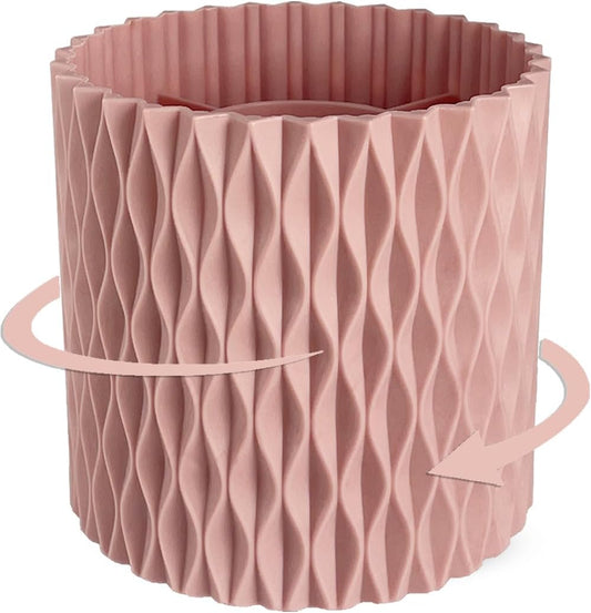 Pink Desk Organizer - 5 Slot Rotating Pen Holder by Lebenrich