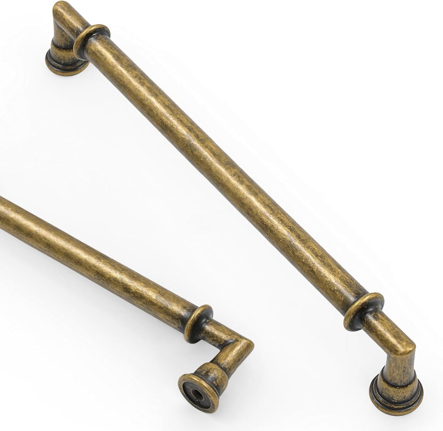 Antique Brass Kitchen Cabinet Handles - 10 Pack 7.5 Inch Pulls