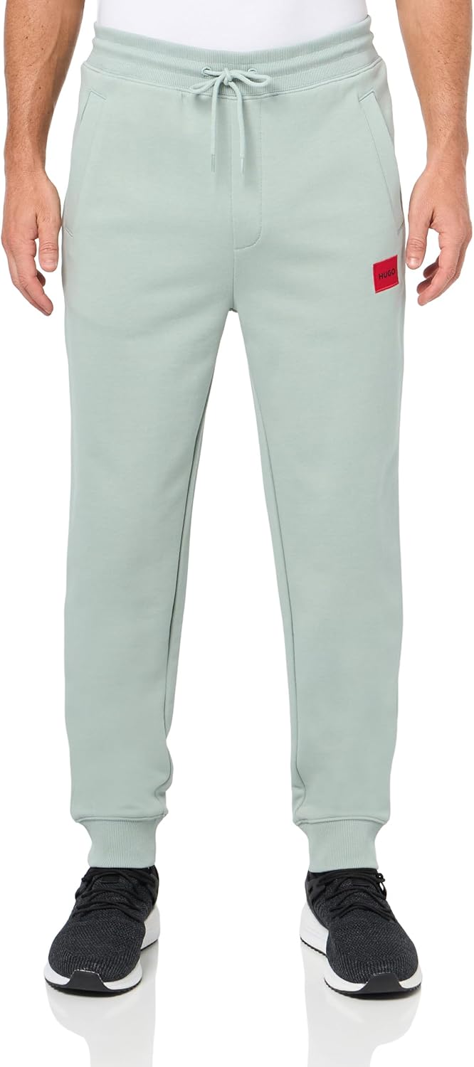 HUGO Mens Regular Fit Square Logo Jersey Drawstring Joggers Review