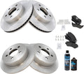 TRQ Front and Rear Brake Pad & Rotor Kit for 2003-07 Jeep Liberty