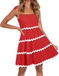 ZESICA Women's Summer Swing Mini Dress for Casual Style