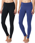 fleece lined leggings thermal winter tights - high waisted warm fit