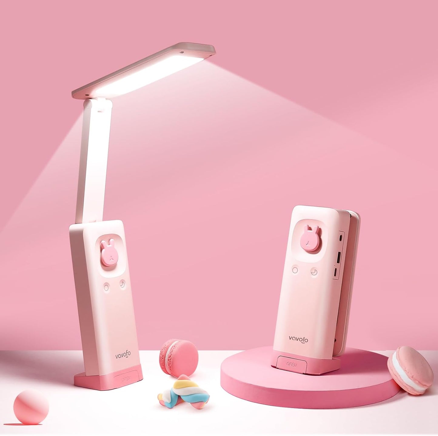 VAVOFO Pink Cordless Desk Lamp - Portable & Rechargeable