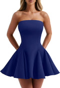 Women's Strapless Mini Dress - Sexy Off Shoulder Summer Party