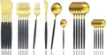 JASHII Silverware Set 24-Piece Stainless Steel Flatware - Matte Black