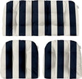 3-Piece Wicker Tufted Cushion Set for Loveseat and Chairs - Navy