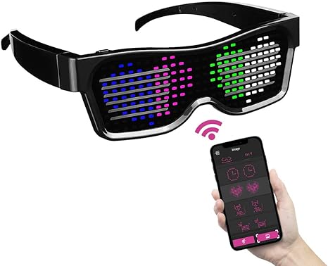 ACALEPH Customizable LED Light Up Glasses for Parties and Festivals