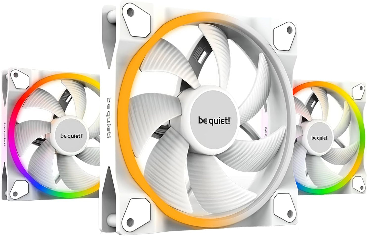 be quiet! Light Wings White 140mm PWM Triple Pack ARGB Fans