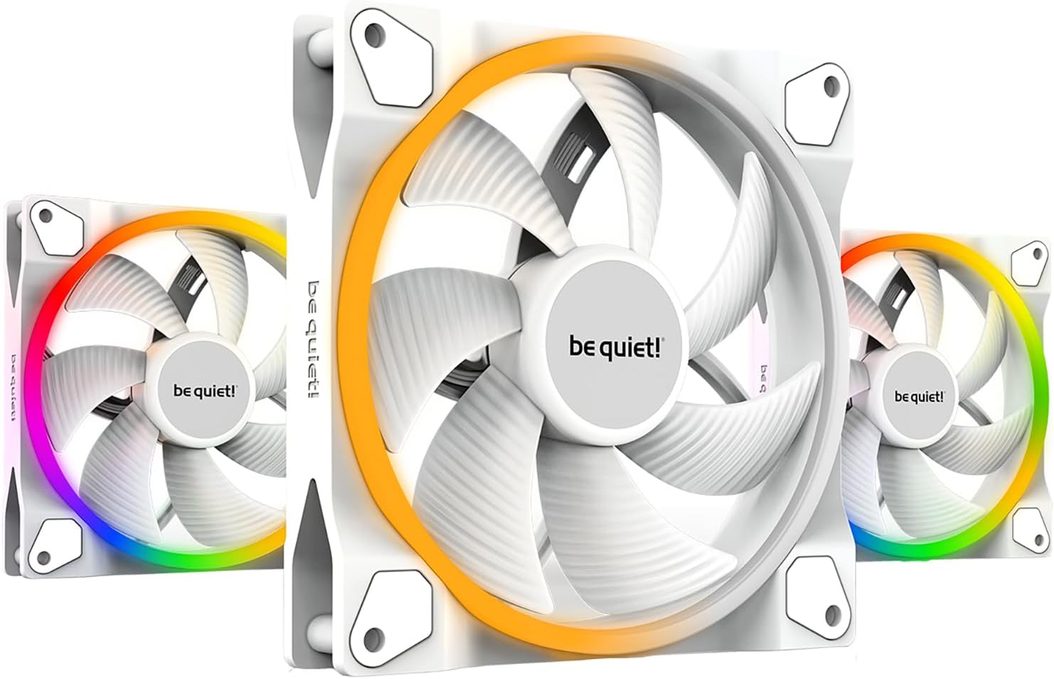 be quiet! Light Wings White 140mm PWM Triple Pack ARGB Fans