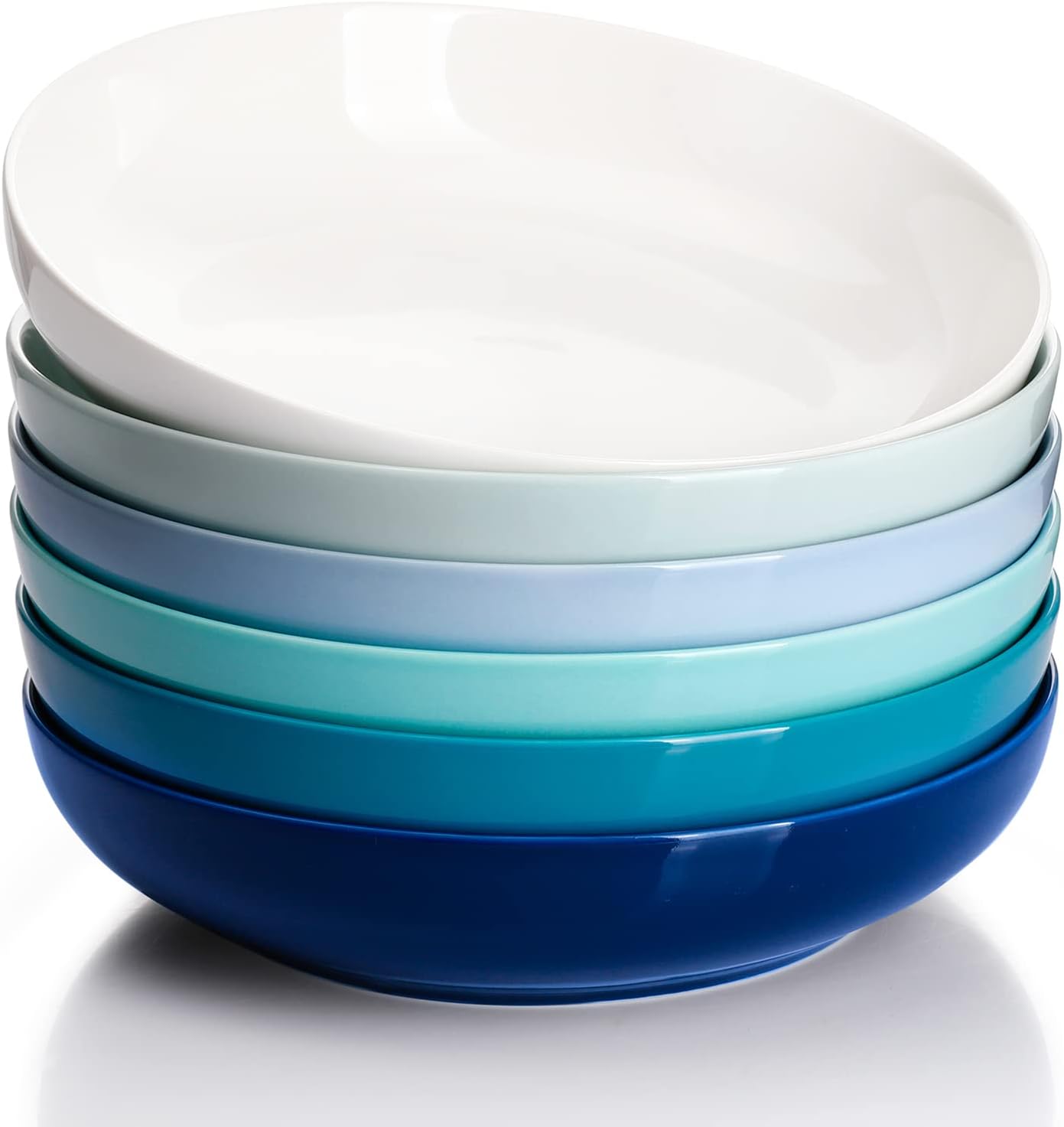 Sweese 30 Ounce Pasta Bowls Set of 6 - Vibrant Porcelain Dinnerware