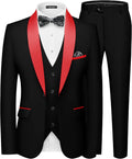 Men's Slim Fit 5 Piece Shawl Lapel Suit with Vest Tie - Formal Wear
