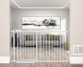 Extra Wide Pressure Mounted Baby Gate White - Walk Through Auto Close