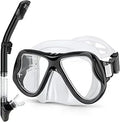 Greatever Dry Snorkel Set Panoramic Mask - Wide View Anti-Fog