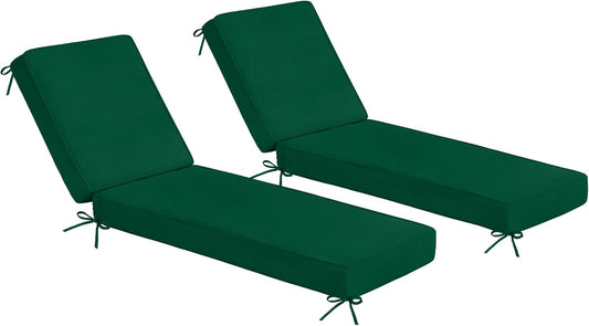 Sundale Outdoor Chaise Lounge Cushion Set of 2 for Comfort