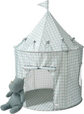 Kids Play Tent Gingham Blue - Spacious Recycled Fabric Playhouse