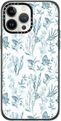 Compact iPhone 13 Pro Max Case Pastel Blue Vintage Butterfly - Slim