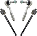 TRQ 4pc Inner & Outer Steering Tie Rod End Set for BMW 528 535 550 640
