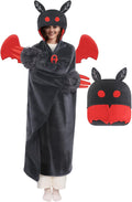 Wearable Mothman Blanket Hoodie for Adults - Cozy Flannel Gift