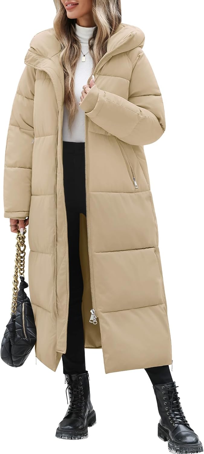 Womens Long Winter Puffer Coat Quilted Jackets for Cold Days