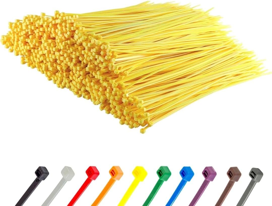 GTSE 14 Inch Yellow Zip Ties - 1000 Pack for All Uses