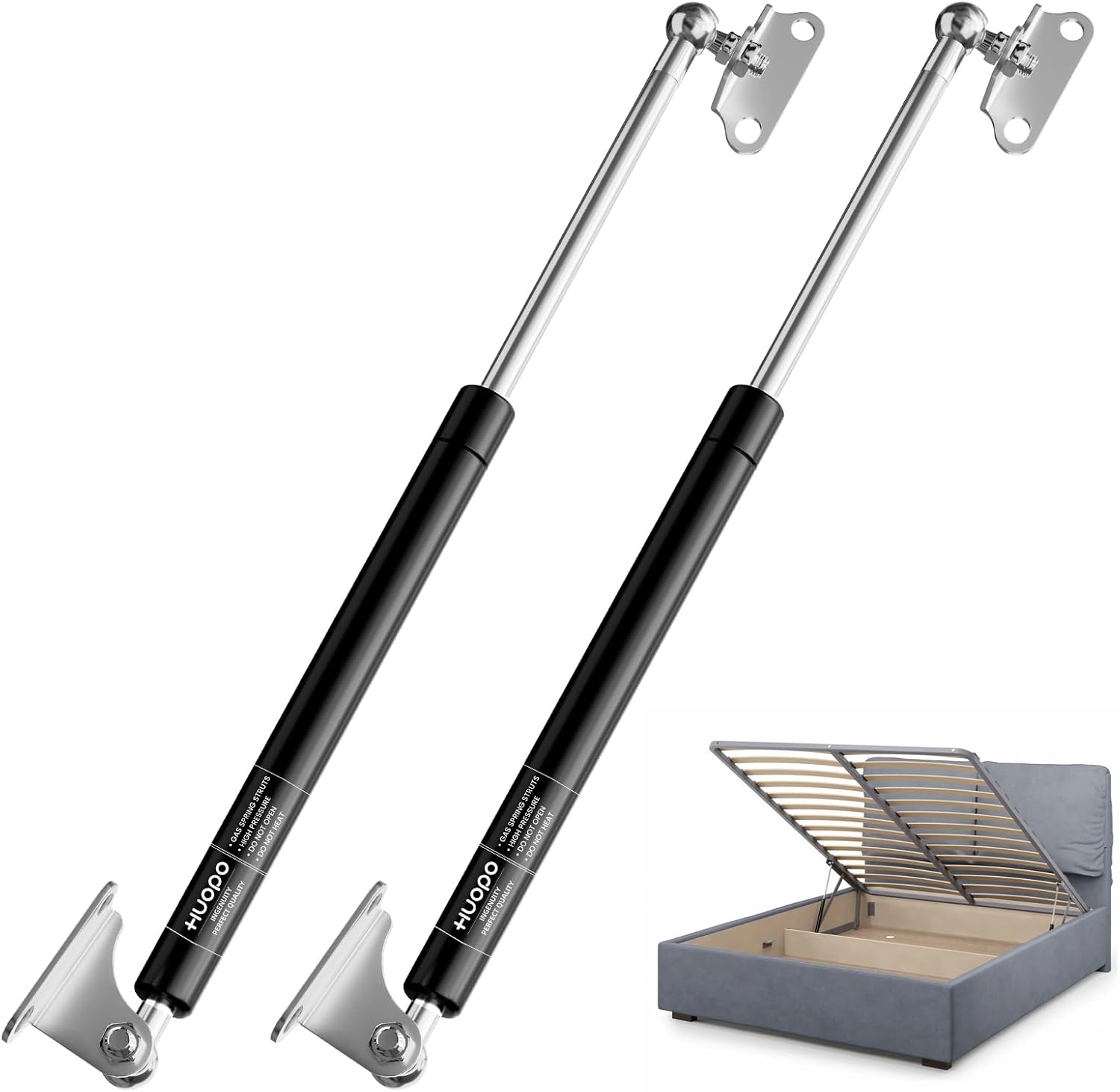 HUOPO 23 inch Gas Struts for Heavy Lid, 200lb Lift Support