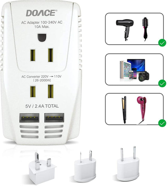 2000W DOACE Travel Voltage Converter: Power Up Anywhere!