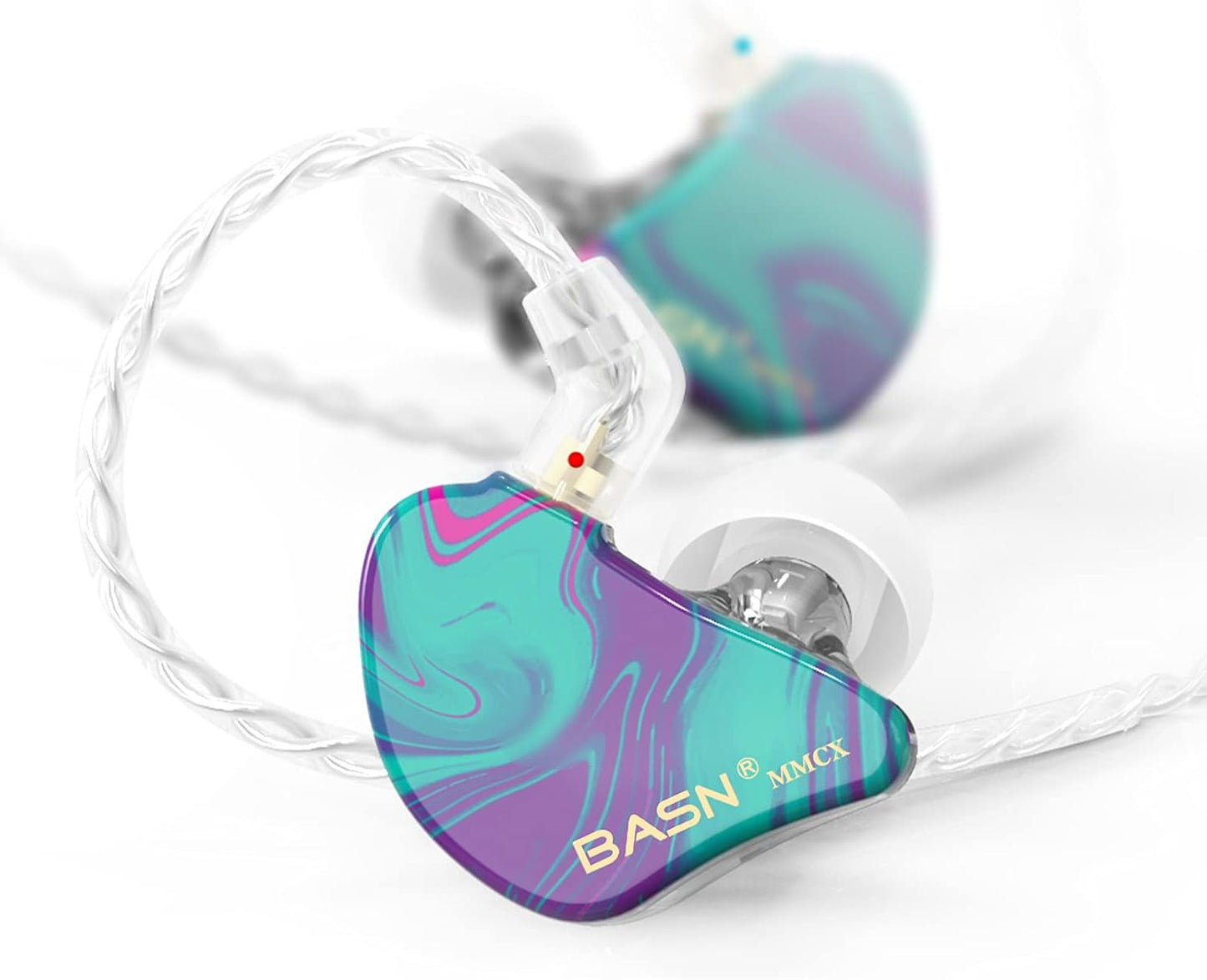 BASN MMCX Triple Driver IEM Earphones with Rich Bass Sound