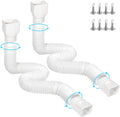11.5ft Downspout Extensions Flexible 2-Pack White - Extendable