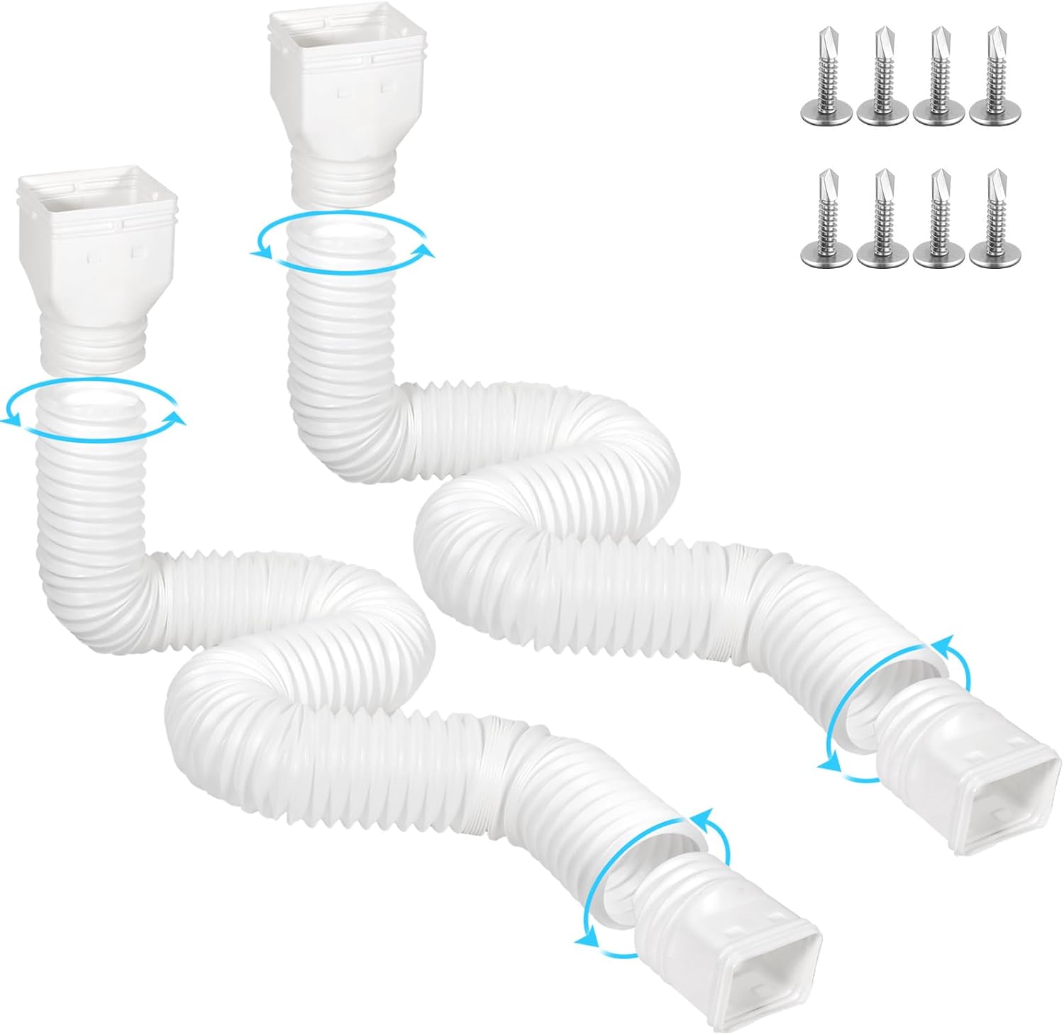 11.5ft Long Gutter Downspout Extensions for Effective Drainage