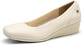 Wedge Shoes for Women Low Heel Closed Toe Pumps - Comfortable Support