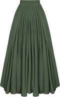 Scarlet Darkness Women's Casual Maxi Skirt - Flowy Bohemian Long Skirt