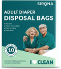 Sirona Disposable Bags for Adult Diapers - Odor-Locking, Leak-Proof