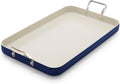 GreenPan 18 in x 11 in Double Burner Griddle Pan - Roomy Family