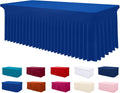 Blue Spandex Tablecloth for 6ft Rectangle Tables - Elastic Fitted