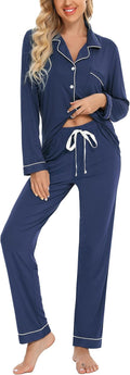 Leikar Button Up Pajama Set For Women Long Sleeve Shirt And Pants our